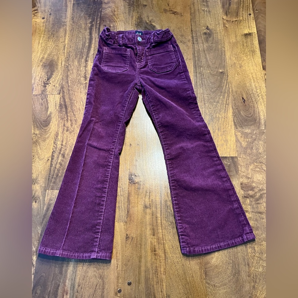 GAP Kids Plum Flare Corduroy Pants Size 7